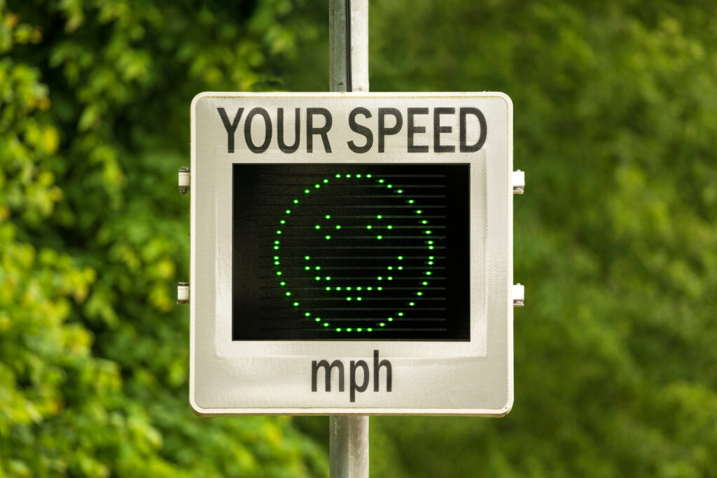 Speed Indicator Device (SID) that measures and displays the speed of approaching cars. UK